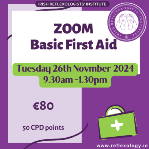 Zoom Basic First Aid - Tuesday 26th November 2024